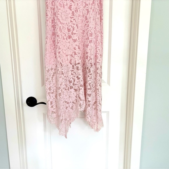 Lulus One Wish Light Blush Pink Lace Midi Dress Size XL - Picture 5 of 7